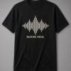 Backing Vocal Sound Wave Unisex T-Shirt in black with symmetrical sound wave graphic